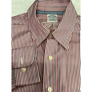 Brooks Brothers Men's Red & White‎ Striped The Original Polo Shirt Supima Cotton